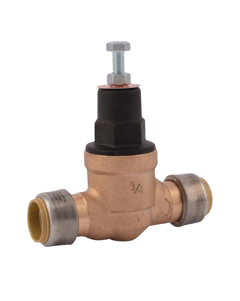 1/2 in. Push-to-Connect SharkBite® Bronze Compact Regulator — 45 PSI (Part # EB45-DSB / 23807-0045)