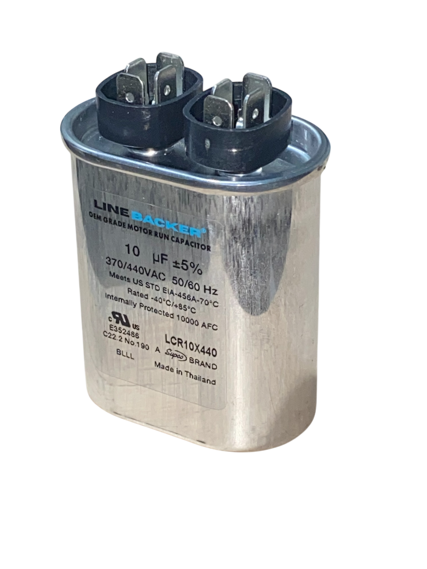 10 MFD Run Capacitor – 370/440VAC 50/60Hz