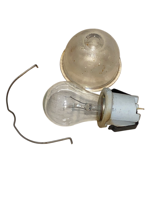 Frigidaire Range Oven Light Lens & Light Socket Assembly (USED)— Part #316116400 & 318406100
Fits Range Model FCRE3062ASG