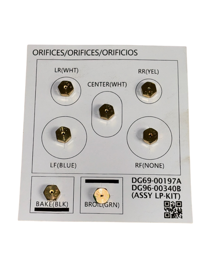 DG96-00340B / DG69-00197A LP Gas Conversion Kit – Natural Gas to Propane (LPG) for Samsung & Select Whirlpool Gas Ranges
