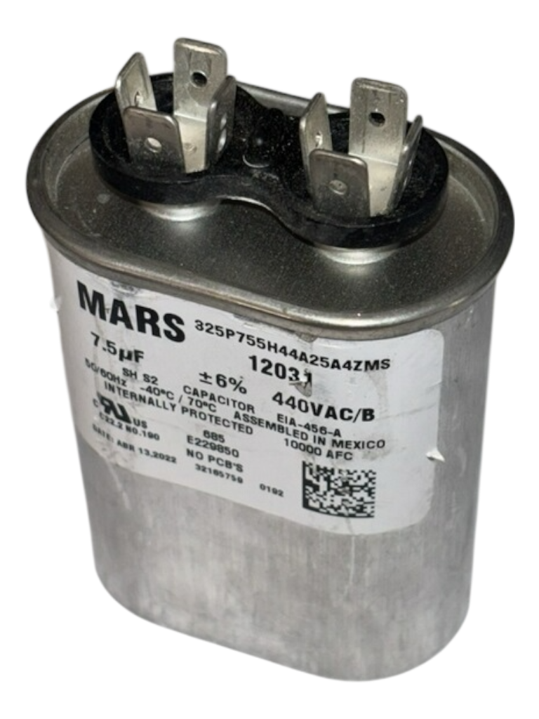 MARS USA 14031 7.5 MFD Pre owned Motor Run Oval Capacitor