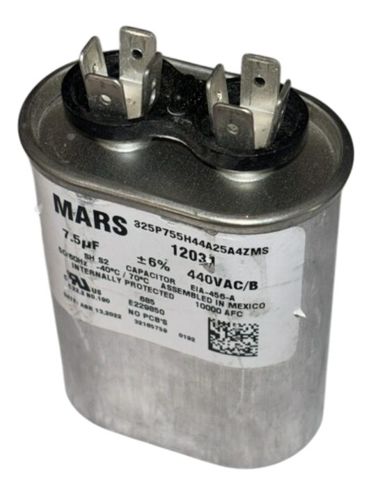 MARS USA 14031 7.5 MFD Pre owned Motor Run Oval Capacitor