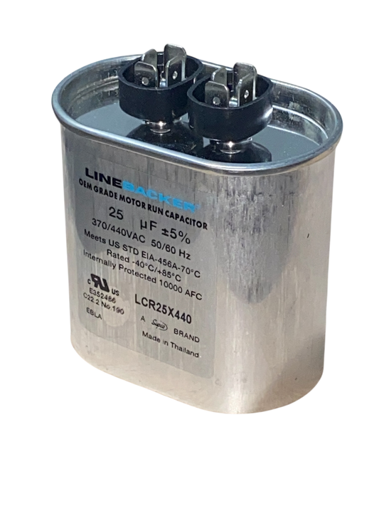 Linebacker 25 MFD Run Capacitor – 370/440VAC 50/60Hz